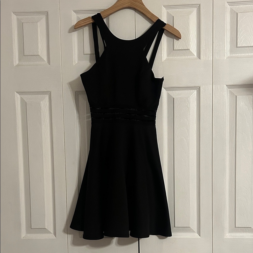 City Studio Black Strappy Mini Dress
